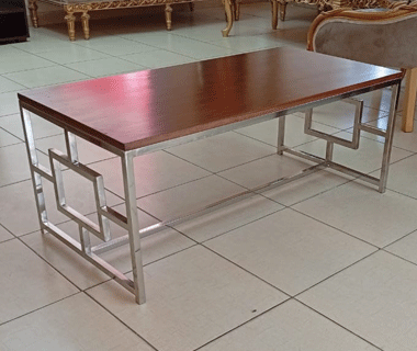 ترابيزه معدن قرصه خشب مستطيلة